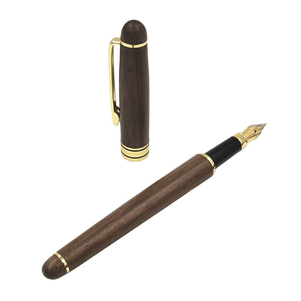 1pc Engraved Wooden Fountain Pen 0.7mm Baby Shower Birthday Baptism Gift