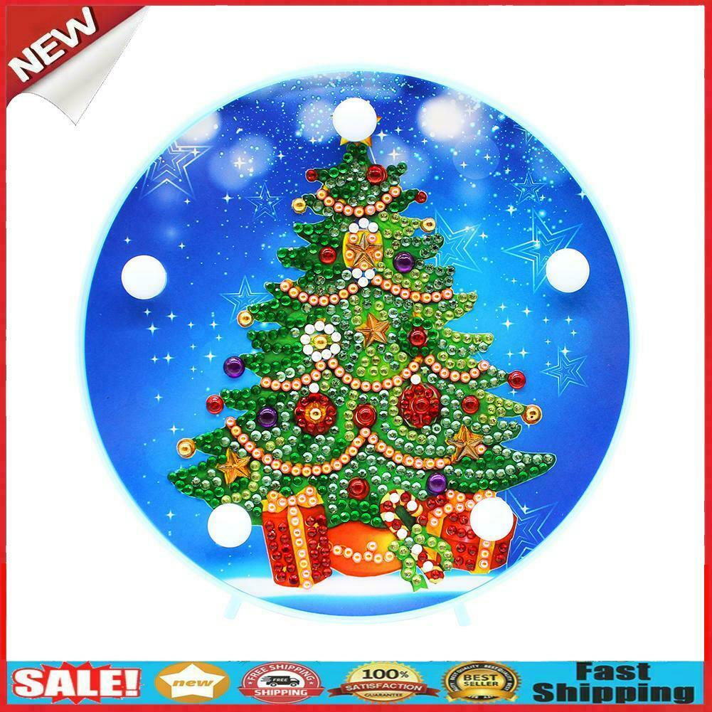 DIY LED Special Shaped Diamond Painting Christmas Tree Decorative Lights @