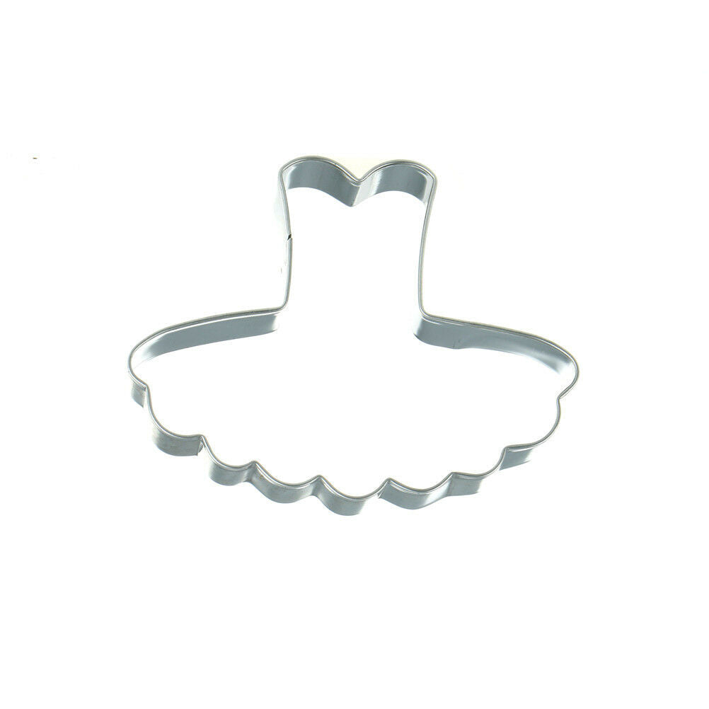 ballet dress shape cookie cutter fondant cake sugarcraft mold deco.l8