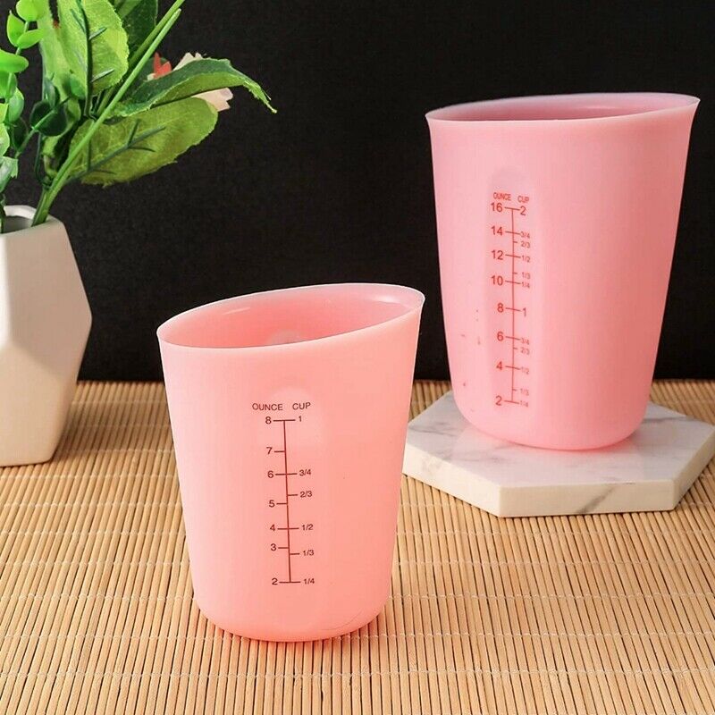 Silicone Measu Cups Jugs, Mixing Cups with Scale Clear, Cup Measure for EpoxD8U1