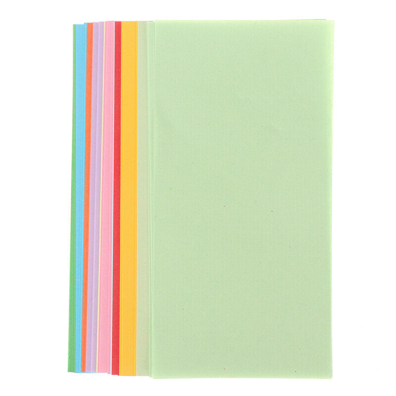 100x Handmade Origami Paper For Kids 10 Colors Double Sides Folding Paper.l8