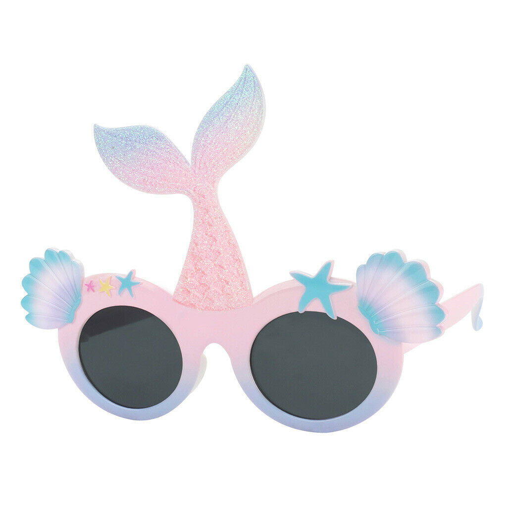 Mermaid Shape Plastic Fancy Sunglasses, Funny Party Eyeglasses Beach Theme