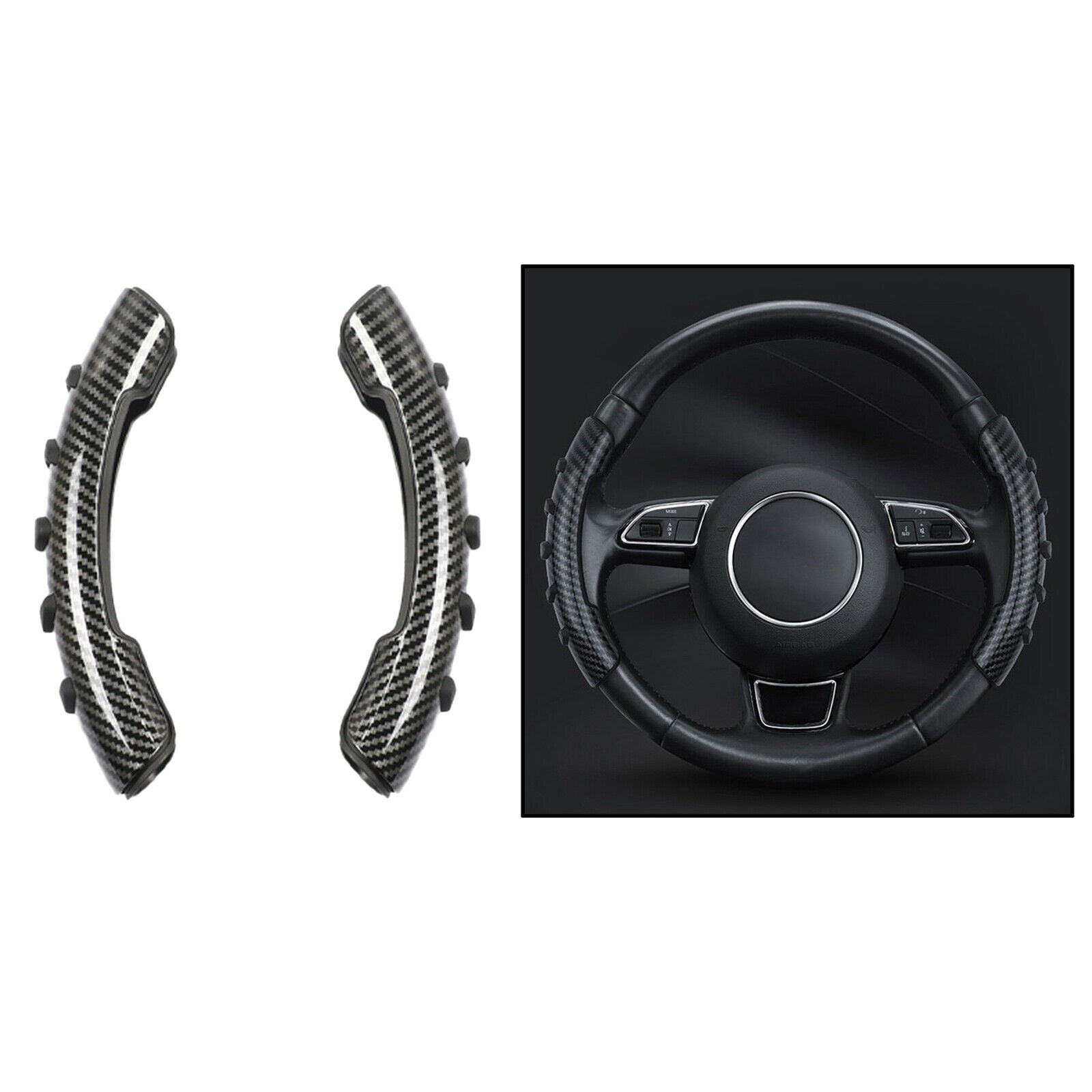 ABS Stylish Car Steering Wheel Cover for Most Vehicles carbon fiber grain