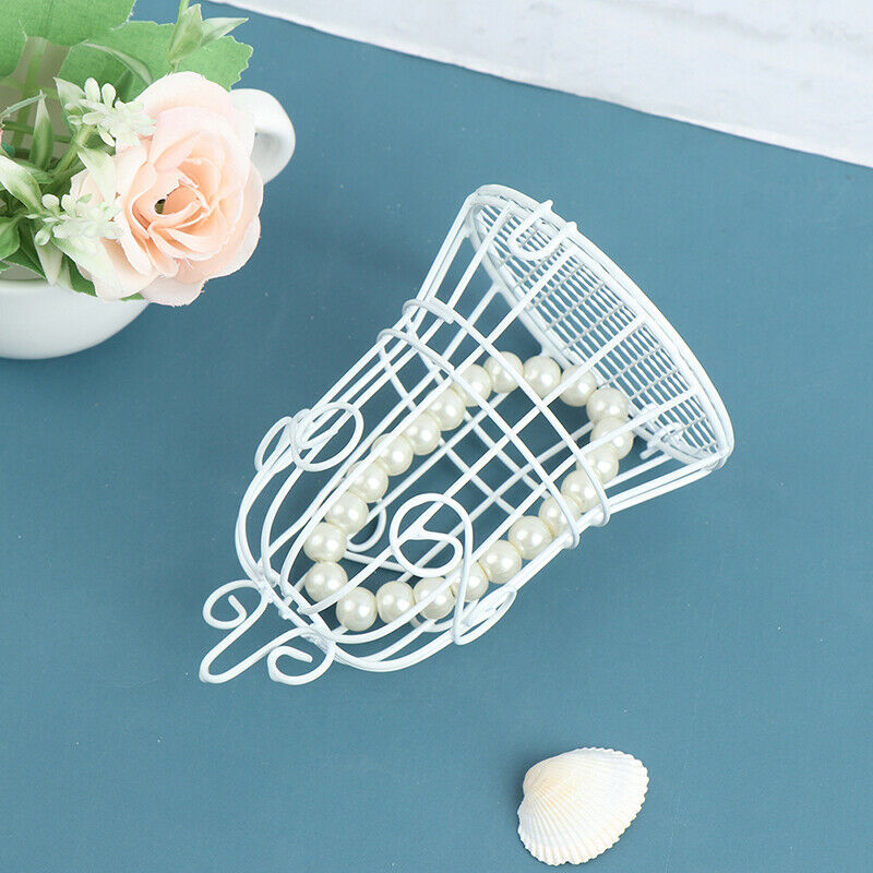 1Pc Metal White Bird Cage Candy Box Wedding Gifts Iron Wedding Birdcage B.l8
