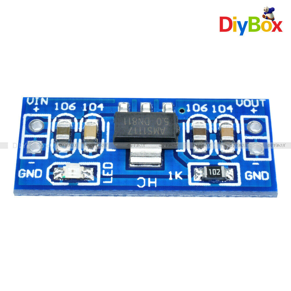 5PCS AMS1117-5.0 6.0V-12V to 5V AMS1117-5.0V Power Supply Module Board