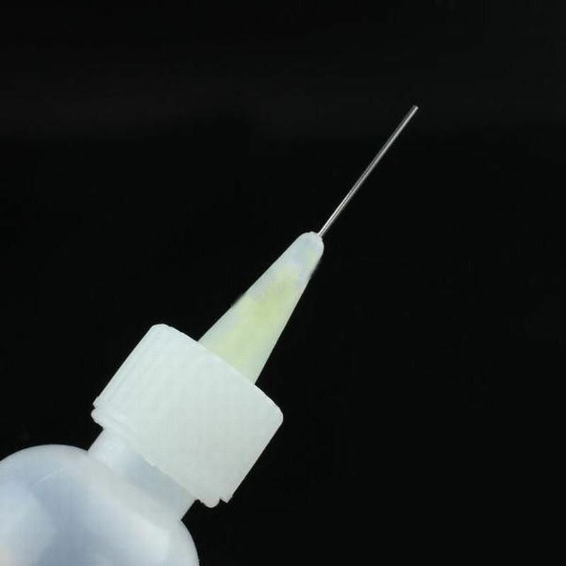 2Pcs 50ml Plastic Needle Tip Soldering Liquid Flux Alochol Oil Dispenser Bottle