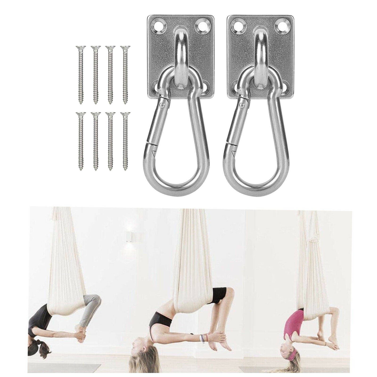 Ceiling Anchor High Strength Hook Hanger Carabiner Suspension Trainer Hanger