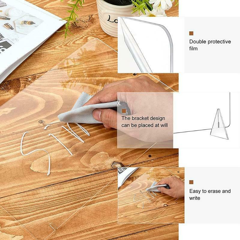 Erasable Board and Marker Desk Decoration Kitchen Menu Libraries Acrylic