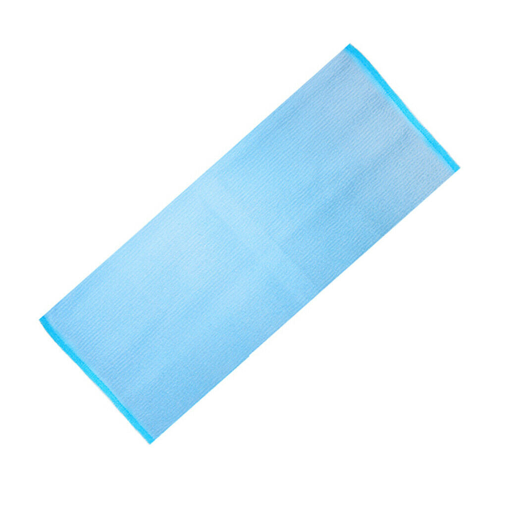 2Pcs Exfoliating Back Strap Bath Cloth Shower Massage Spa Scrubber Red+Blue