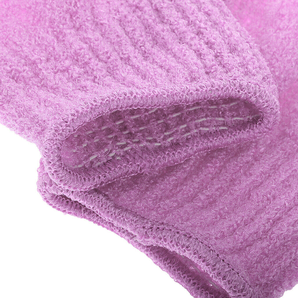 1 Pair Exfoliating Bath Glove Shower Skin Care Scrubber Massage Clean Pink
