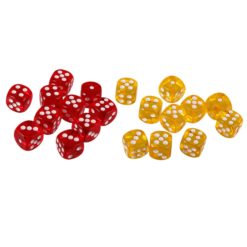 20pcs Six Sided Playing   D&D RPG Roleplay Game D6 Dices