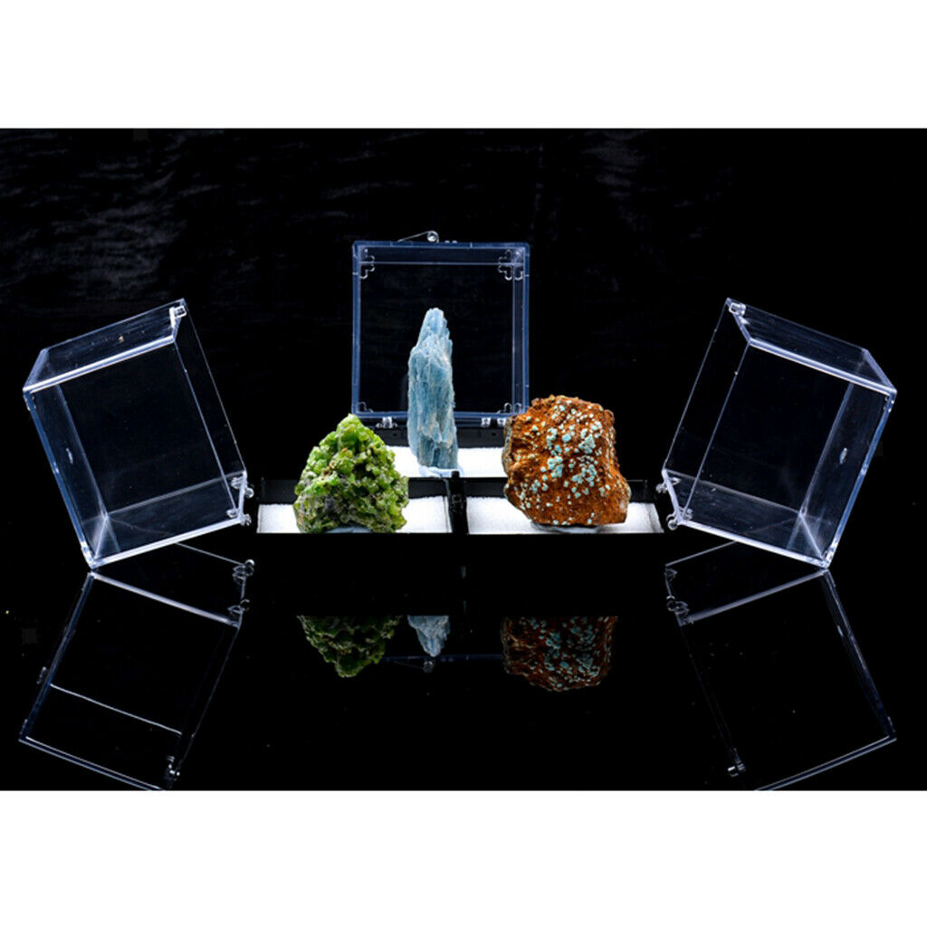6.5x6.5x7cm Transparent Dustproof Display Case for Rock & Mineral Collection