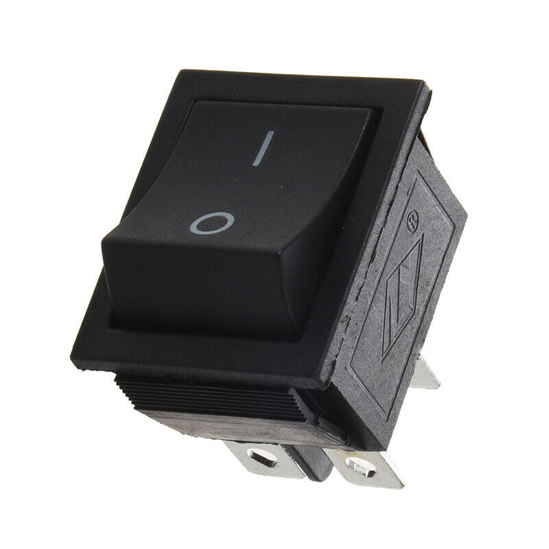 AC 250V 16A 4 Pin ON/OFF I/O 2 Position DPST Snap in Boat Rocker Switch 28x21mL6