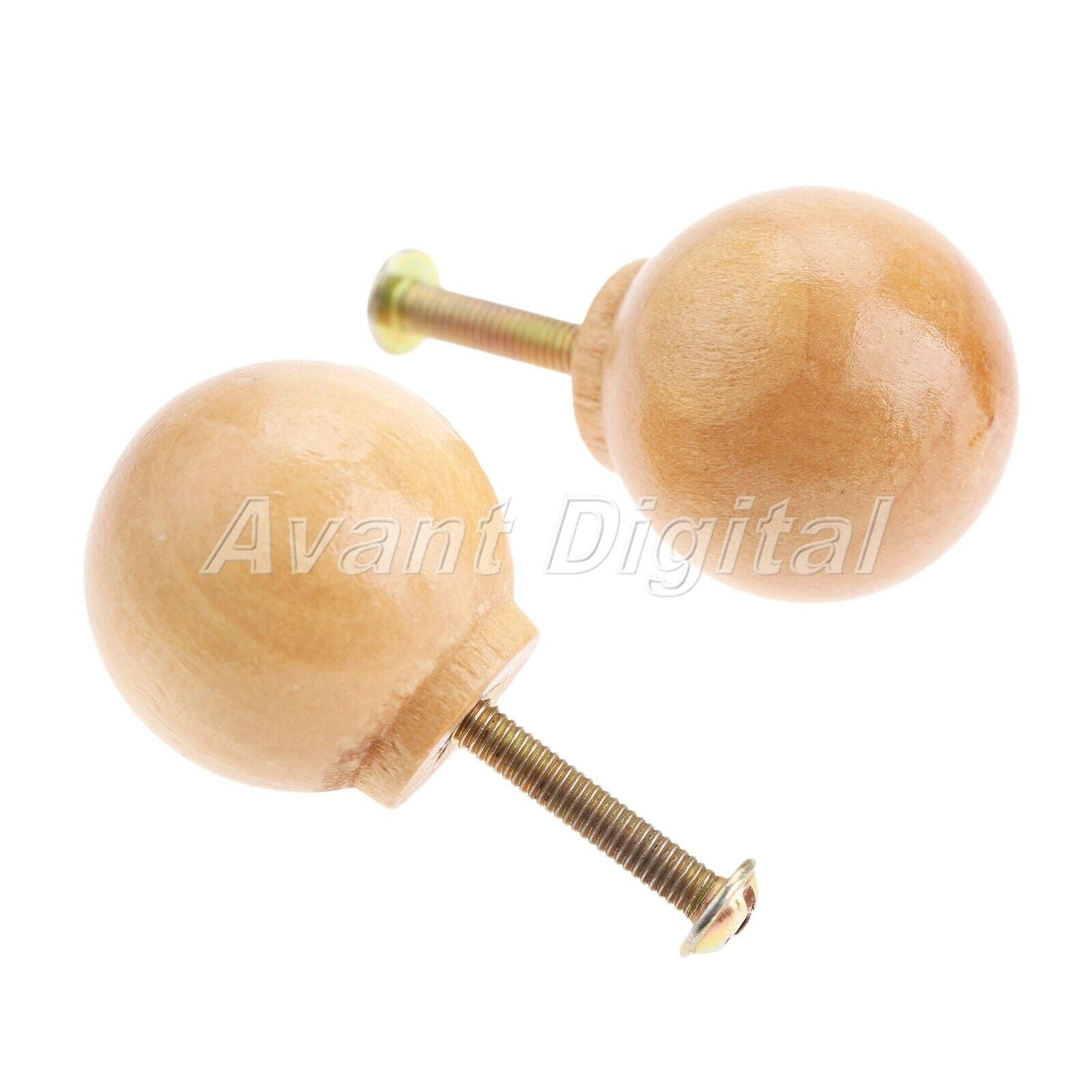 28*29mm Solid Wood Furniture Cabinet Knobs Drawer Door Pulls Closet Handles 5Pcs