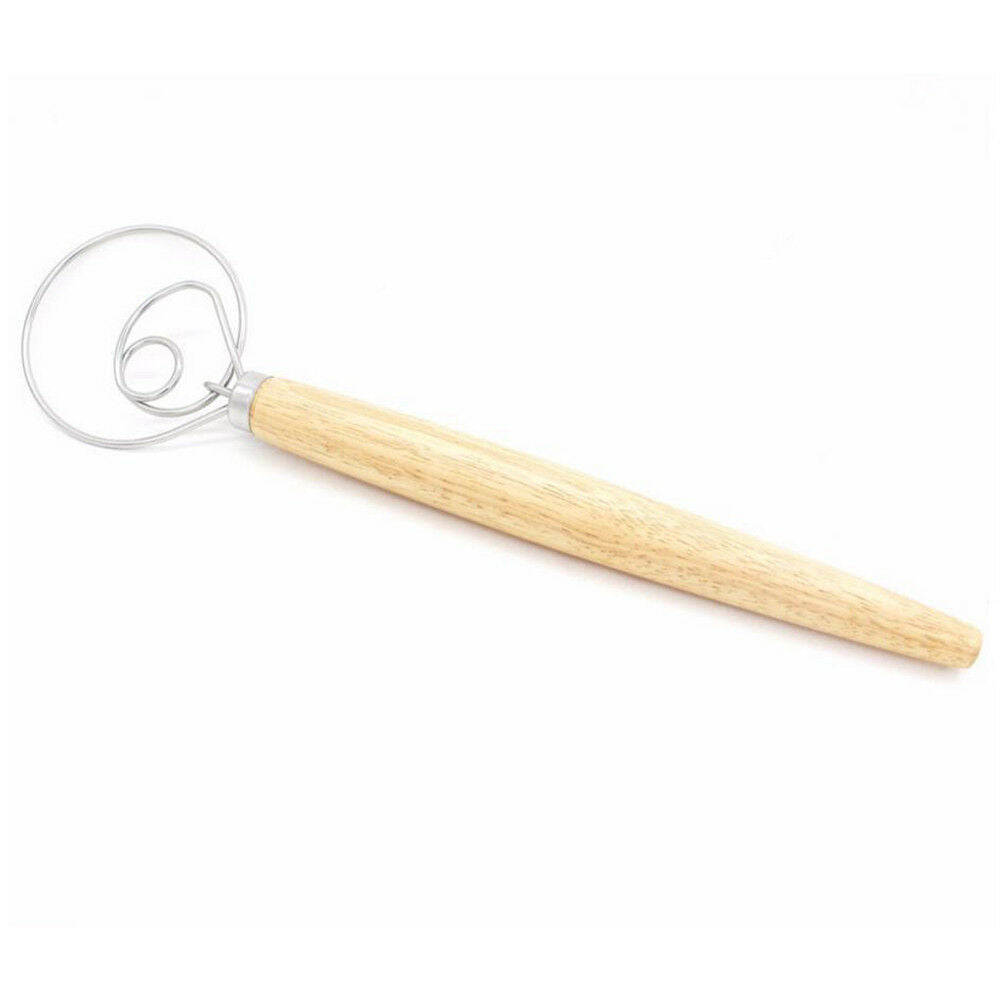 Stainless Steel Dutch Style bread dough whisk for pastry pizza mixer hook.l8