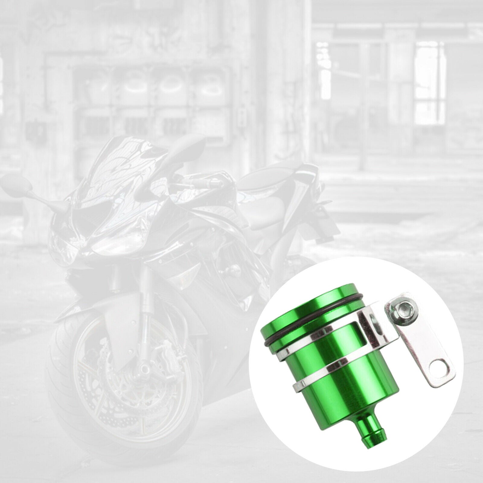 Motorcycle Brake Fluid Reservoir Oil Tank Cup Parts for Kawasaki Green
