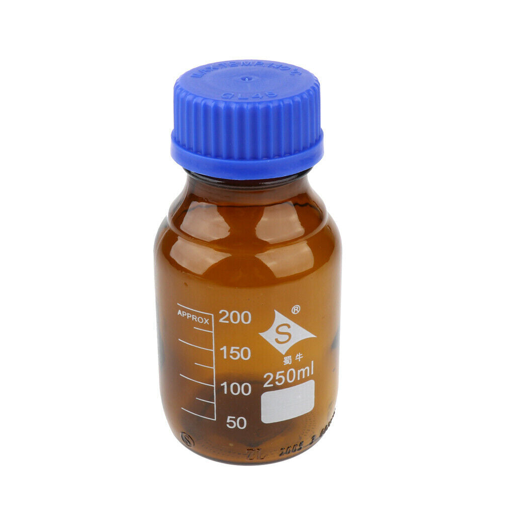 2 Pieces Borosilicate Glass Liquid Graduated Bottle, 250mL Graduated Tumbler