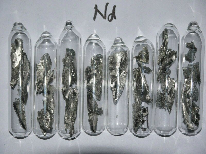 Neodymium metal element ND 99,9% 10 g pure metall argon sealed