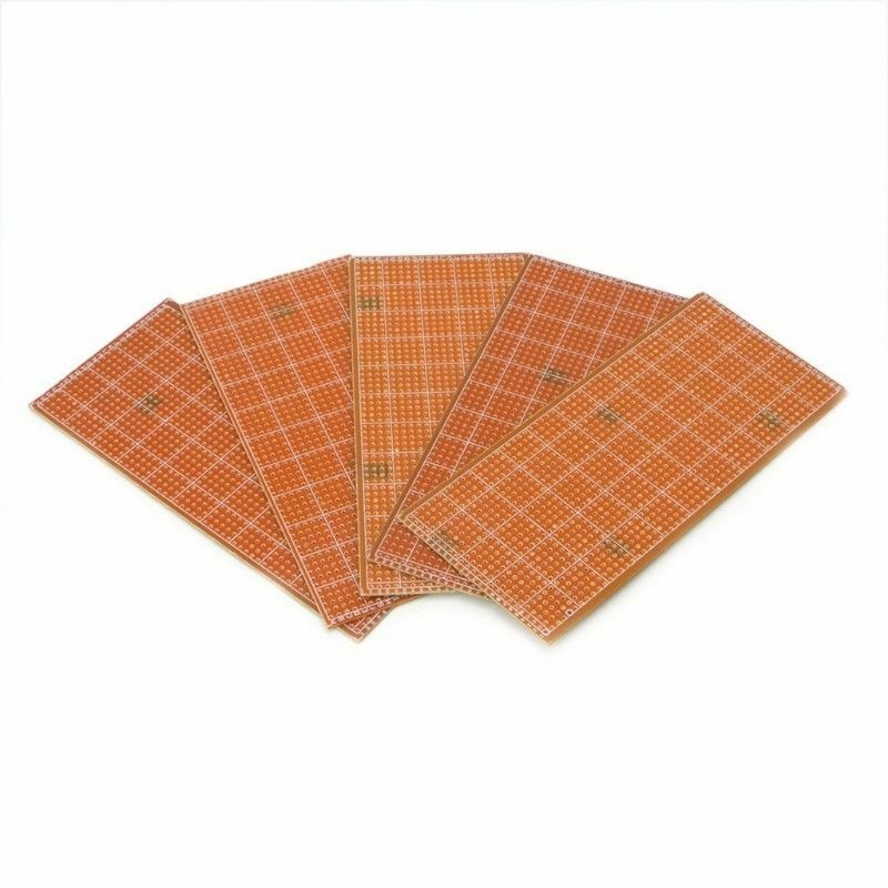 5* Stripboard Veroboard Uncut PCB Platine Single Side Circuit Boards Parts Set