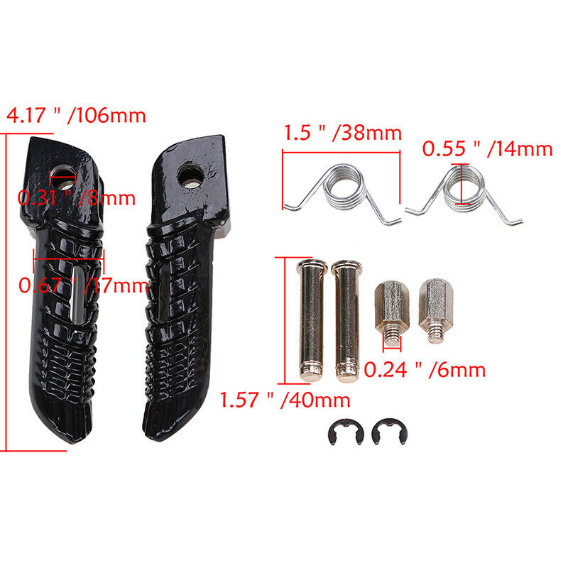 Motorcycle Pedals Pad Footrest Foot Pegs For Suzuki GSXR 600 750 1000 2001-2014