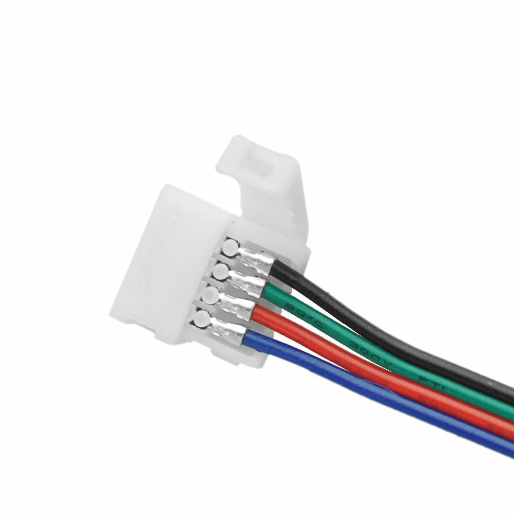 10X 4 PIN RGB LED STRIP LIGHT TO CONTROLLER CONNECTORS WIRE CABLE 10MM 5050   NL
