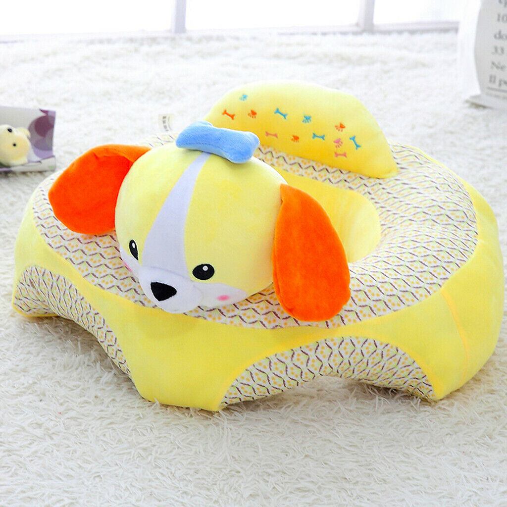 Infant Sitting Chair Baby Support Seat Soft Baby Sofa Yellow Dog