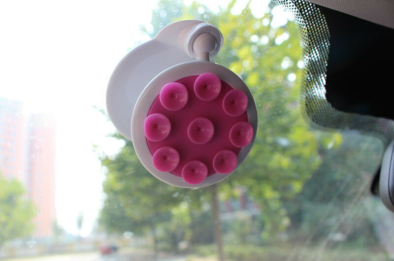 360°Rotatable 9 Mini Suction-Cup Car SUV Windshield/Dashboard Phone Holder Pink