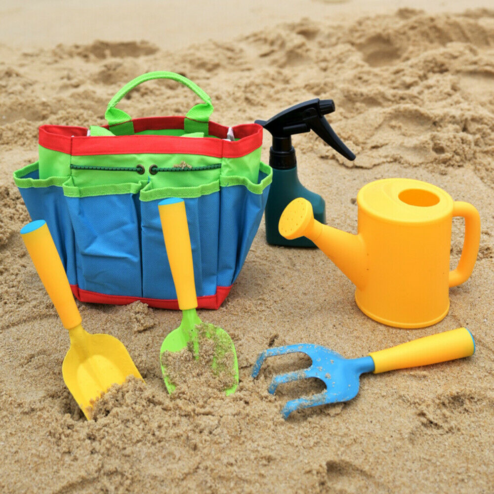 Kids Gardening Tools With Watering Can Shovel Learning Toys Educational Gift Set