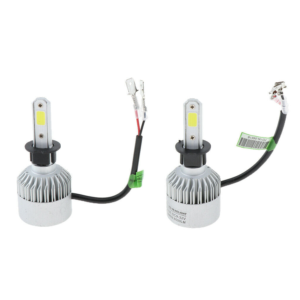 2 Pack L+R 36W 8000LM Headlight Bulbs Lamp Super Bright 6500K  H3