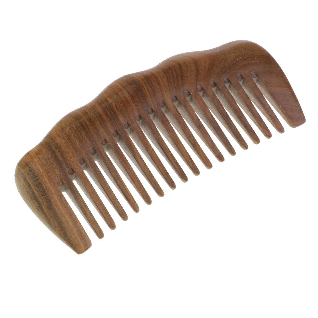Handmade Natural Green Sandalwood No Static Comb with Aromatic Scent for