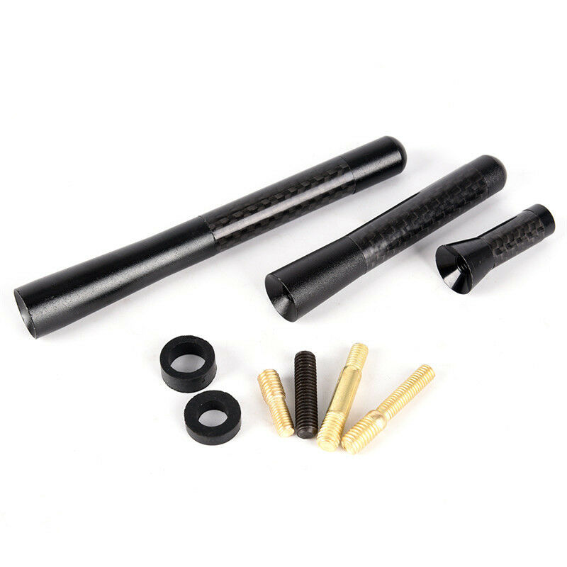 Universal Car Auto Short Stubby Antenna Aerial AM/FM Radio Mast Screw Type/Bl Kt