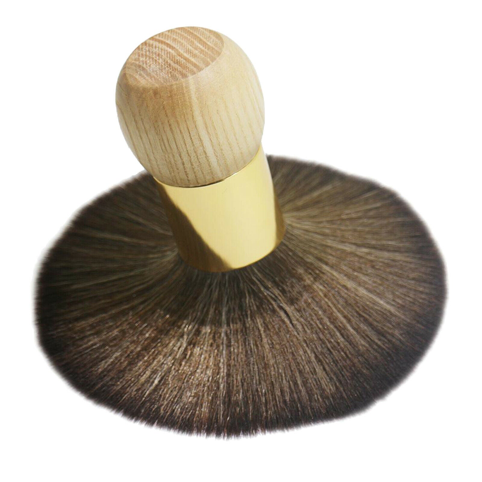 Handle Natural Wooden Neck Duster Brush Hairbrush for Salon Barber Cleaning