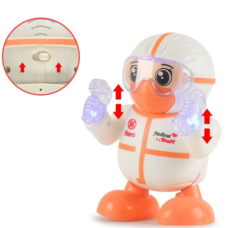 4X(Dancing Robot Electric Sound and Light Dazzling Dancing Robot Will Walk Y1H9)