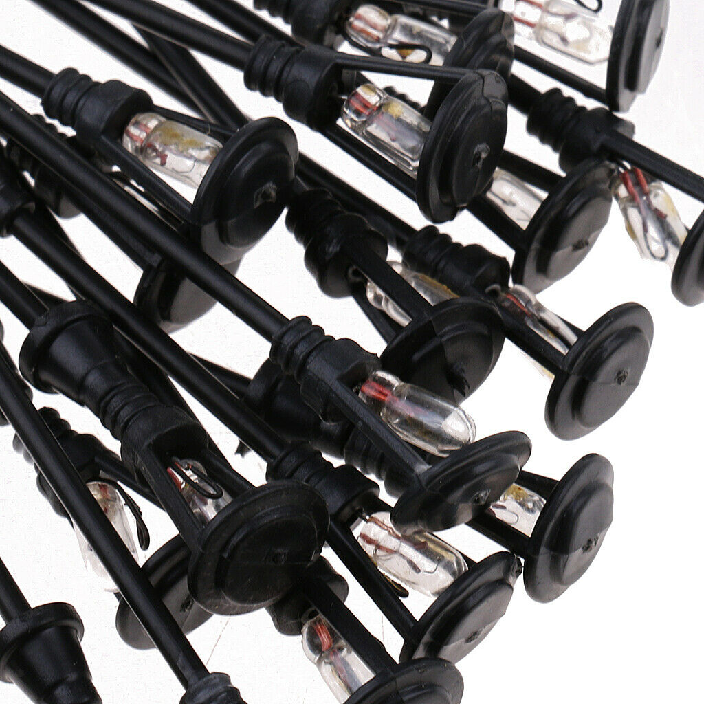 30Pcs 1:100 Mini Railway Landscape LED Lights Sand Table Buildings Accs