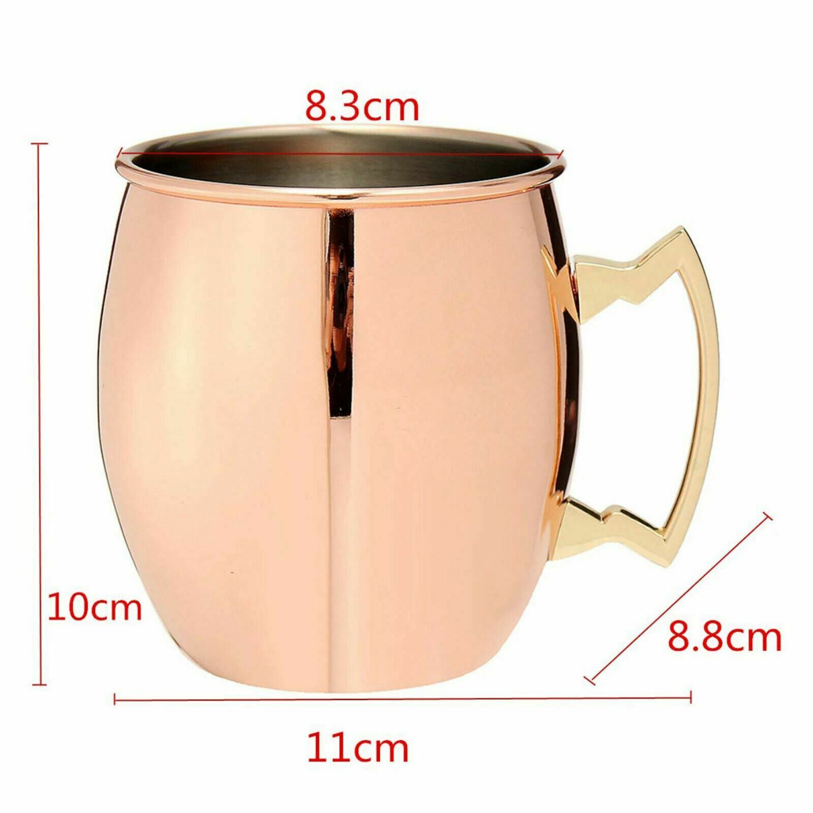 530ml Copper Stainless Steel Moscow Mule Coffee Tea Beer Drink Drinking Cup Mug
