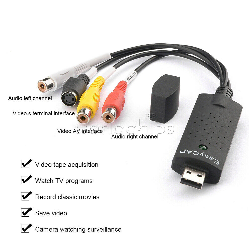 USB2.0 Video Capture Card Videotape t DVD Converter Monitor Capture Card Adapter
