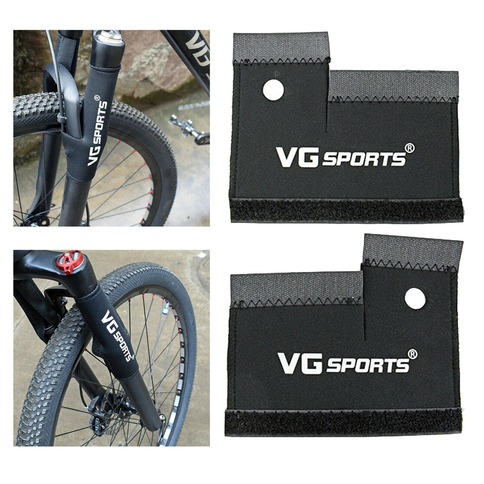 2x Bike Front Fork Protective Pad Frame Wrap Cover Guard MTB Accessories