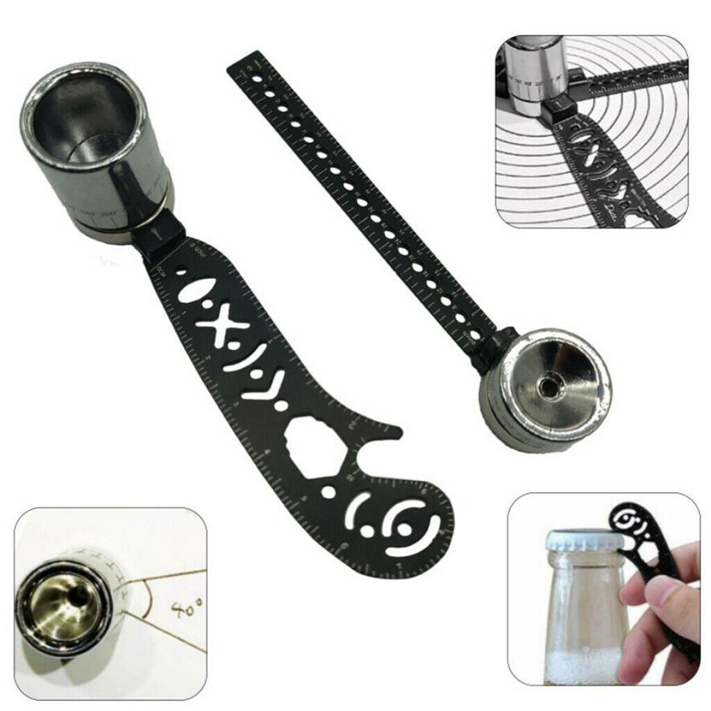 Versatile Ruler Mini Compass Protractor Combo
