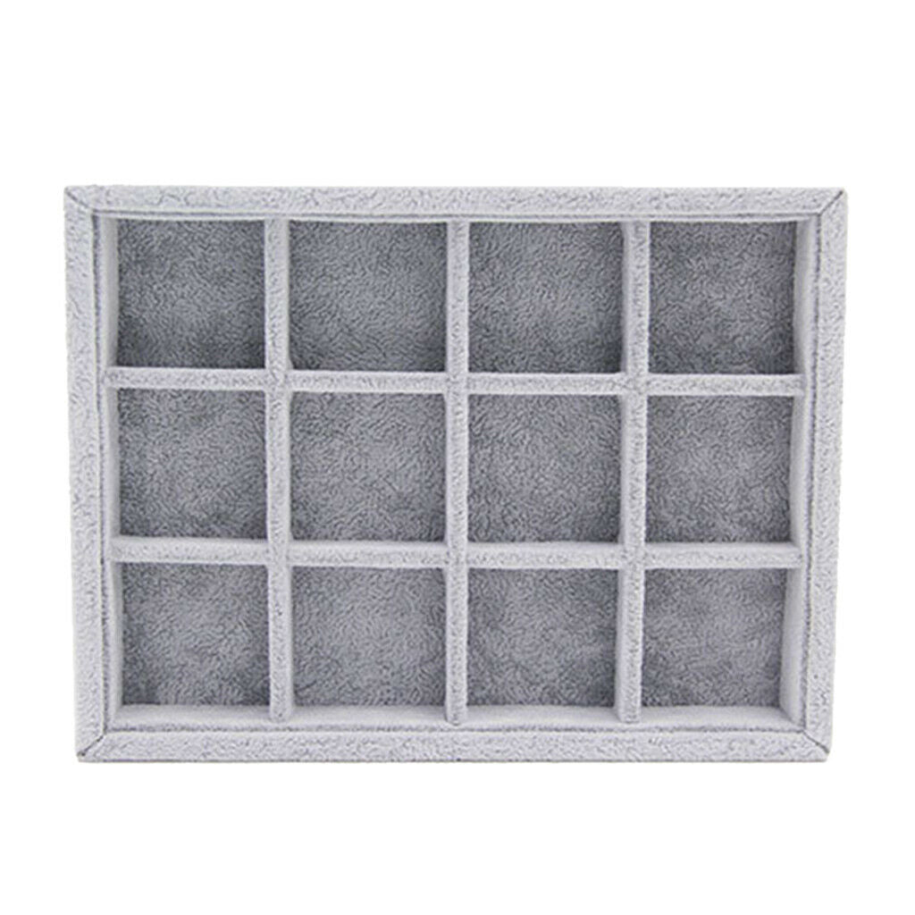 2x Multi-Purpose Jewelry Tray Bracelets Rings Diamond Storage Organizer Case