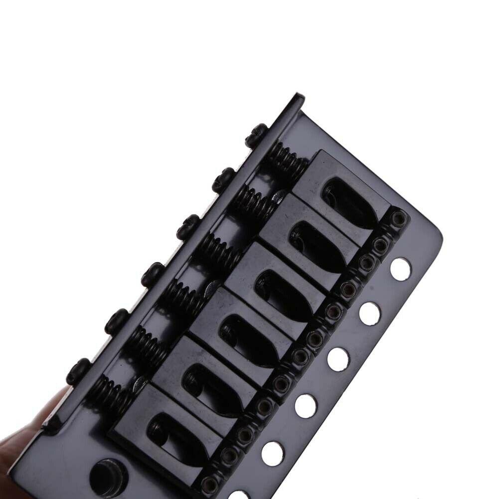 Black Electric Guitar Tremolo Bridge With Bar New 1 Set 6 Strings Parts @