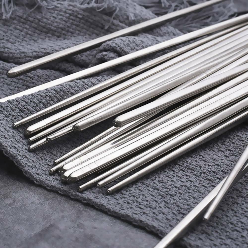 Pairs Stainless Steel Chopsticks for Sushi Noodle Rice Chinese Chop Sticks New