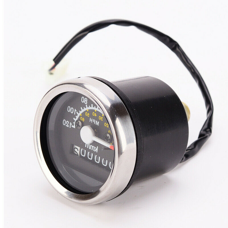 Motorcycle LCD Digital Speedometer Odometer Double Mileage Kilometer MPH km / h