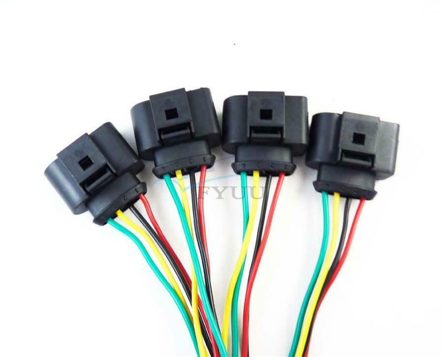 4 Pieces\Lot 1J0973724 Ignition Coil Connector Plug Wiring Loom For Seat