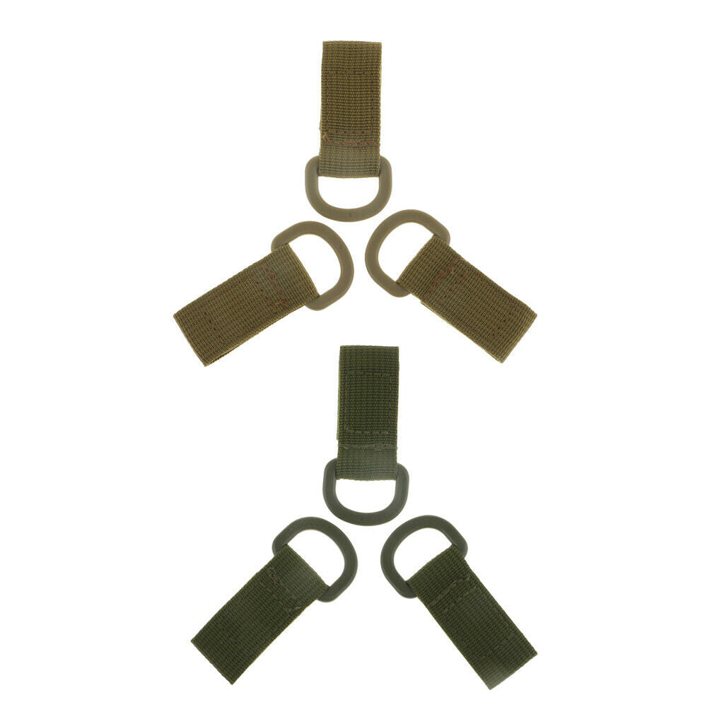 6pcs Nylon Molle Webbing Hanger Hook, Carabiner Water Bottle Buckle Holder for