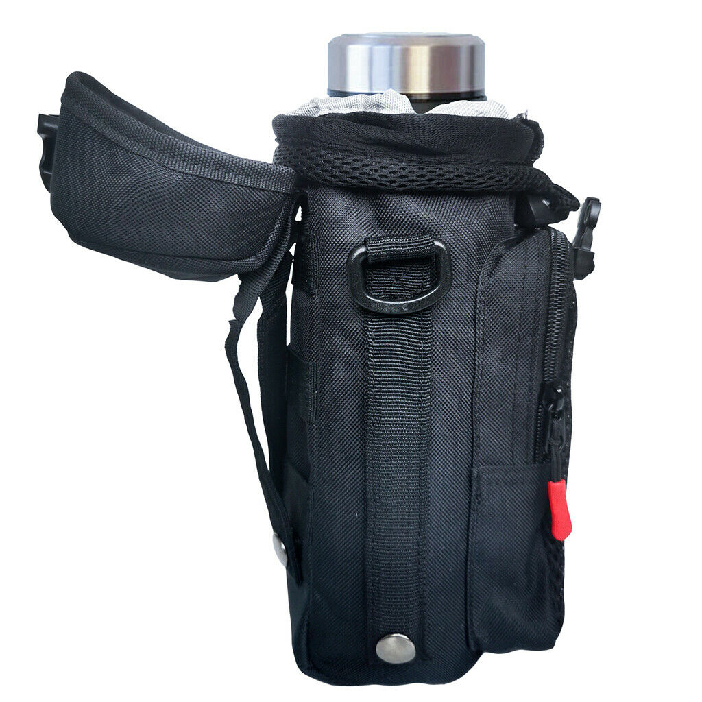 Oxford Cloth Water Bottle Holder Kettle Carrier & Shoulder Strap for Hiking