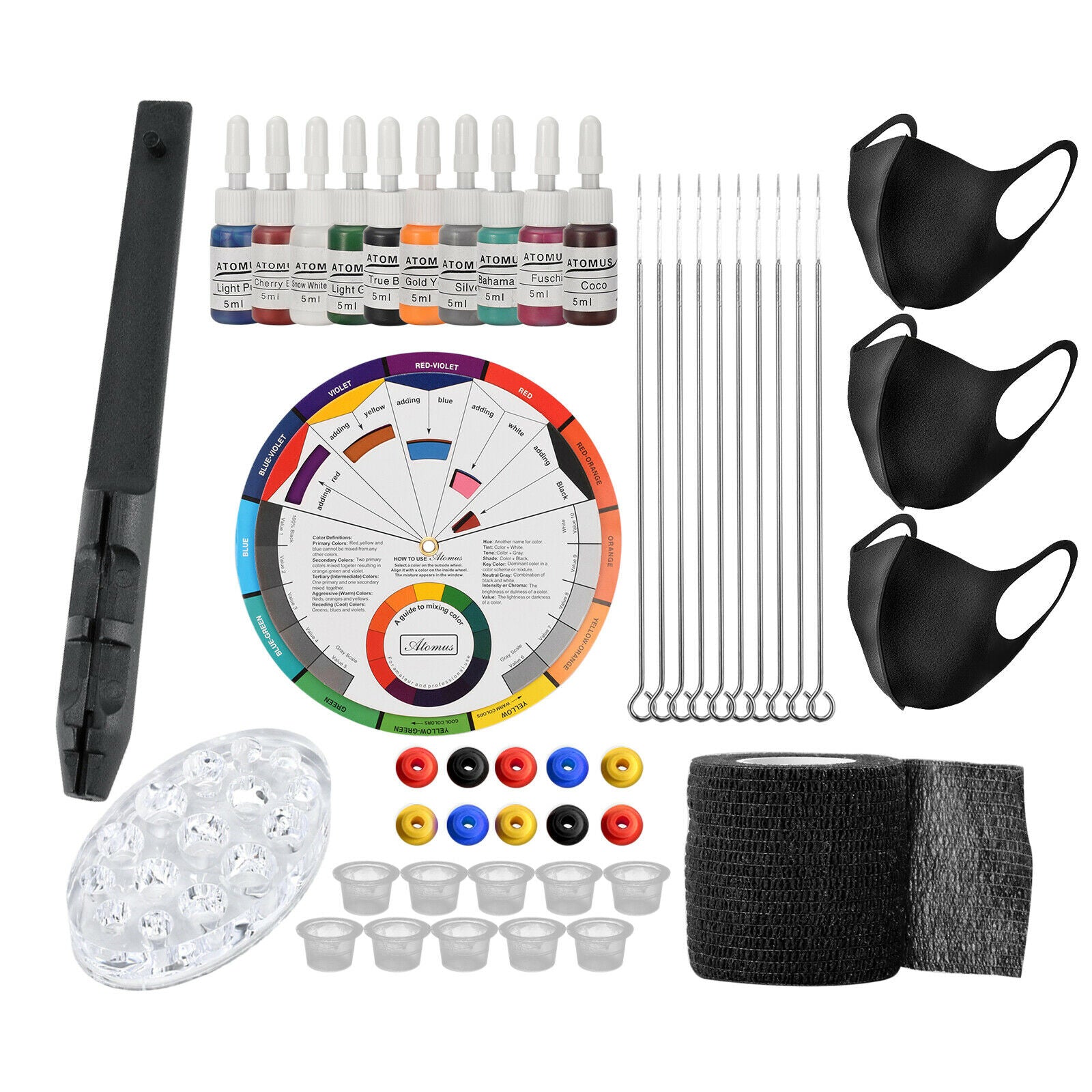 Hand Poke Pen Tattoo Kit Poke Pen Needles Ink Ink Cups DIY Tattoo Supply