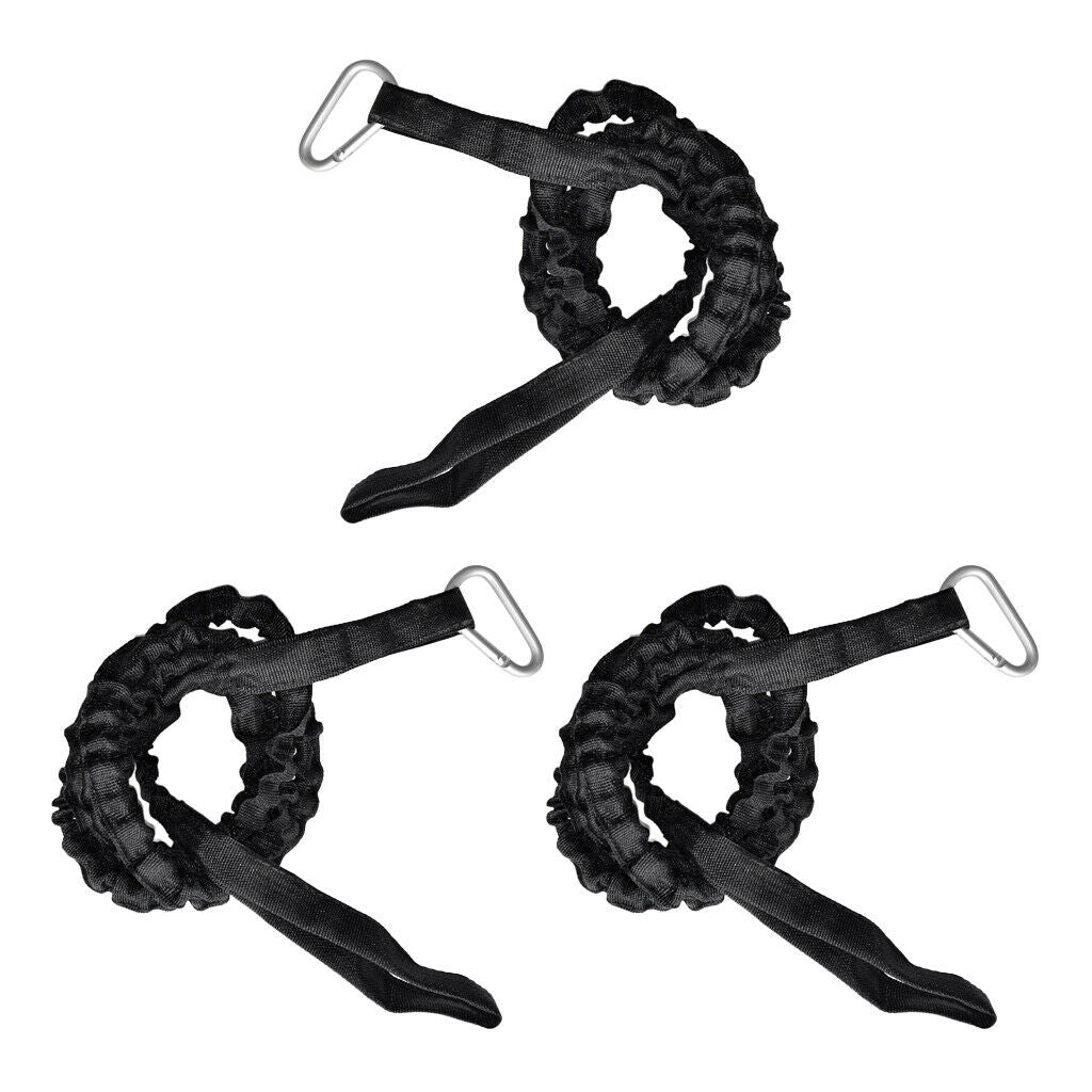 3 Pcs  Lock Kayak Safety Line Fishing Rod Paddle Line