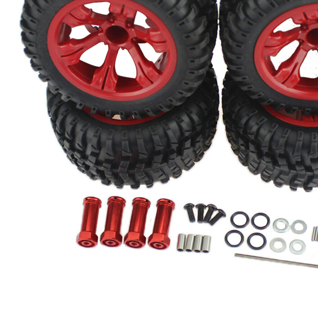 4PCS RC 110mm Wheel Rim Tire Set for WLtoys 144001 124019 RC Car Accessory