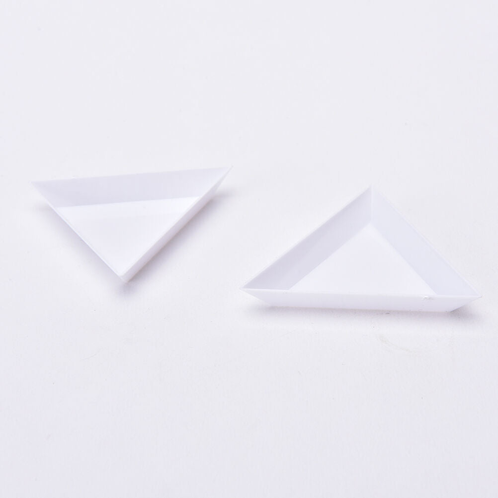 4X Container Holder Triangle Phone / Craft / Nail Art / Rhinestones Gems Be T Ad