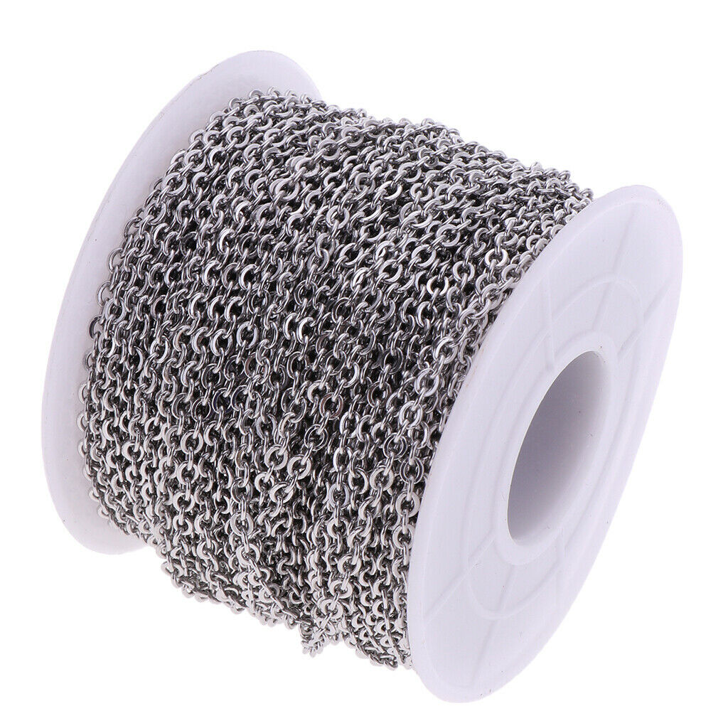 13yd Chain 2mm for Necklace Bracelet Stainless Steel Jewelry Repair Design